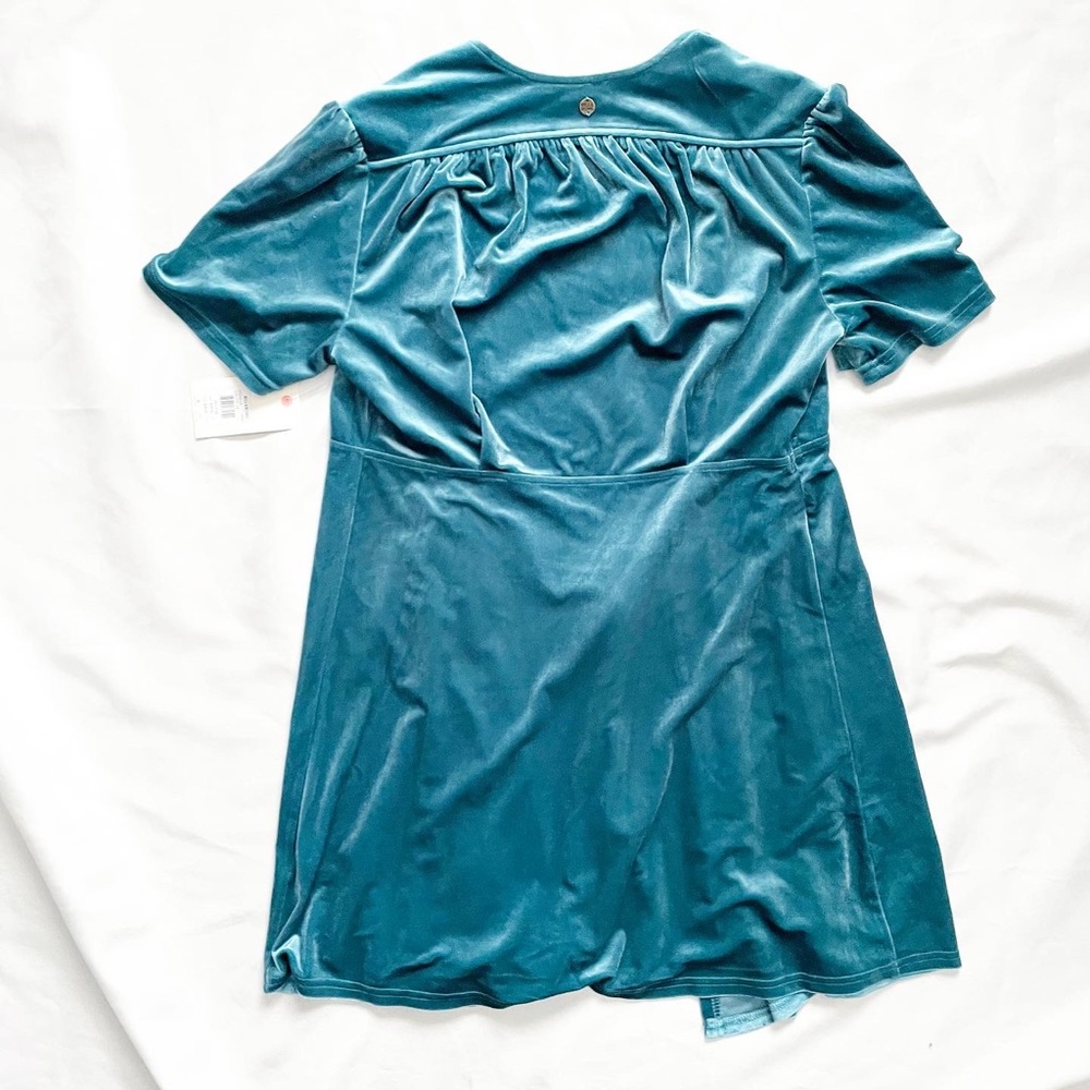 Billabong Lush for Life Blue Velvet Wrap Dress - Picture 4 of 5